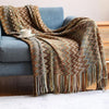 Hand Knitted Blanket with Sofa