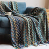 Hand Knitted Blanket with Sofa
